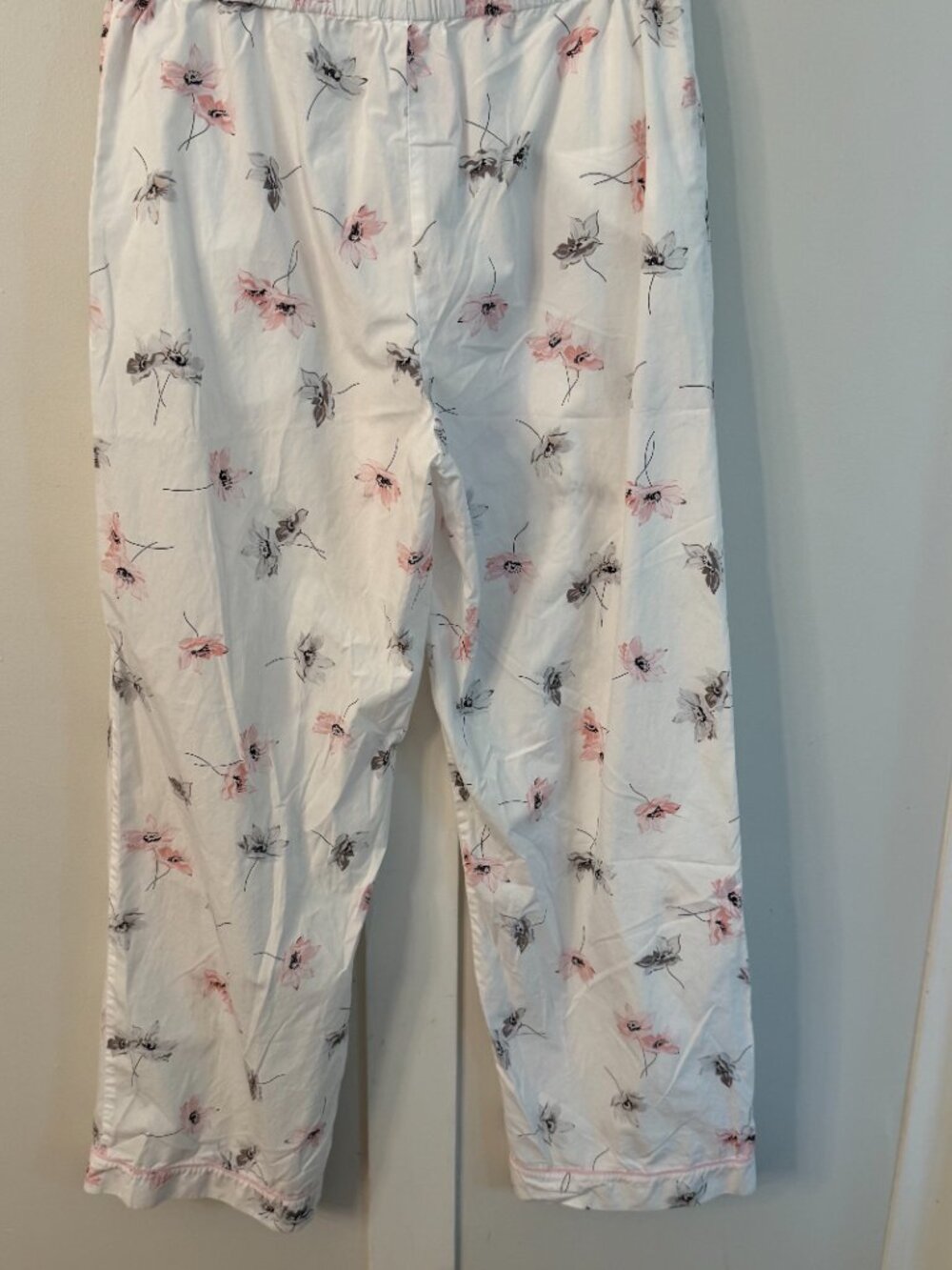 Haven Well Within Pajama Set Medium Long Sleeve Floral White Cotton - Picture 6 of 16